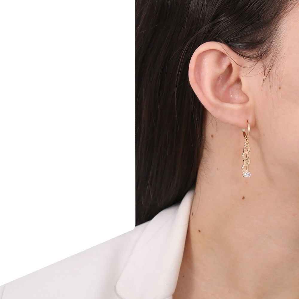 Brt-6153-Do - Brinco Argola Articulada 'Good Luck'