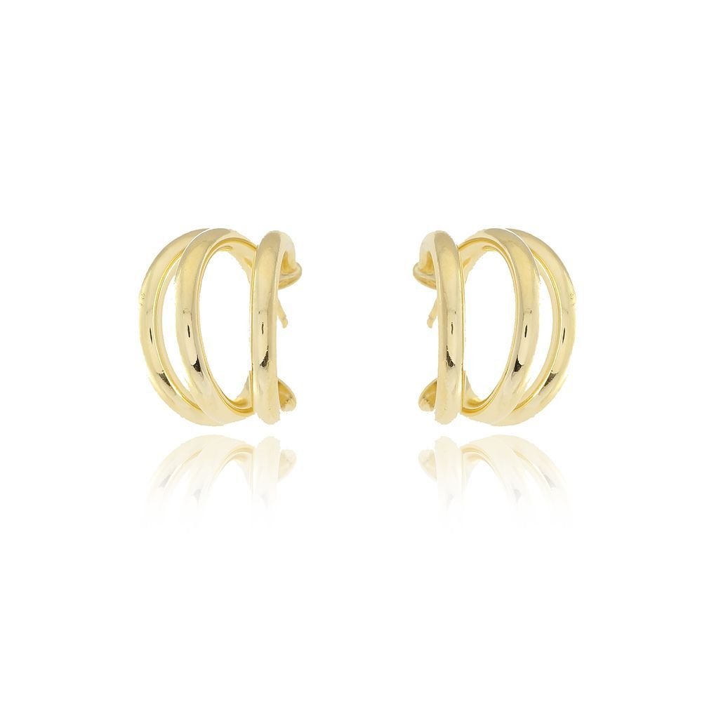 Brt-6738-Do (26mm) Brinco De Argola Fio Triplo