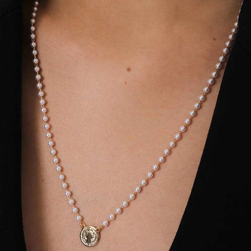 Esc-173-Fo Colar Escapulário Pérola São Bento (30x30cm)