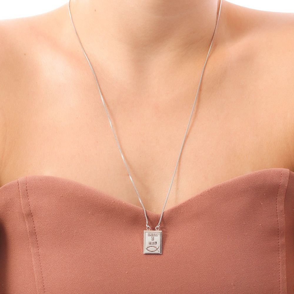 Esc-51-Rd Escapulário Deus É Fiel (30x30cm).