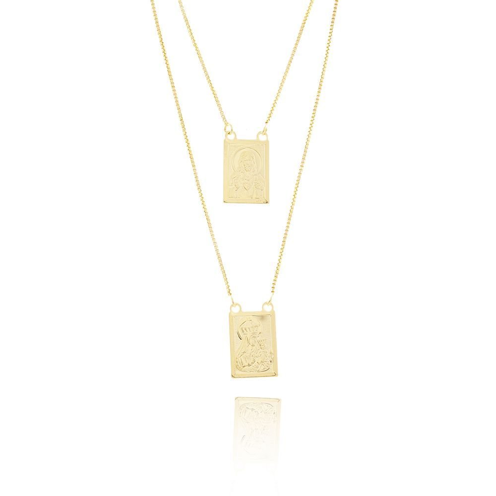 Esc-53-Fo Sagrado Coração De Jesus E Nossa Senhora Do Carmo (30x30cm)