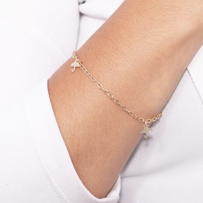 Pst-2265-Fo - Pulseira Com Pingentes De Guarda-Chuva