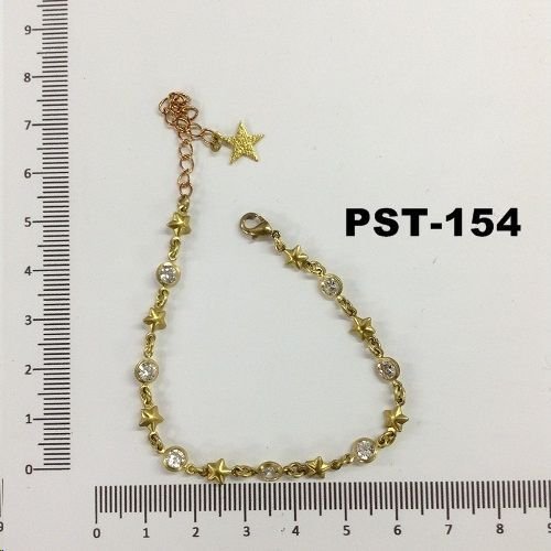 Pst-154-Fo Pulseira De Estrelinhas E Zircônias Azul