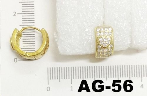 Ag-56-Do Brinco Argola Coração Cravejado