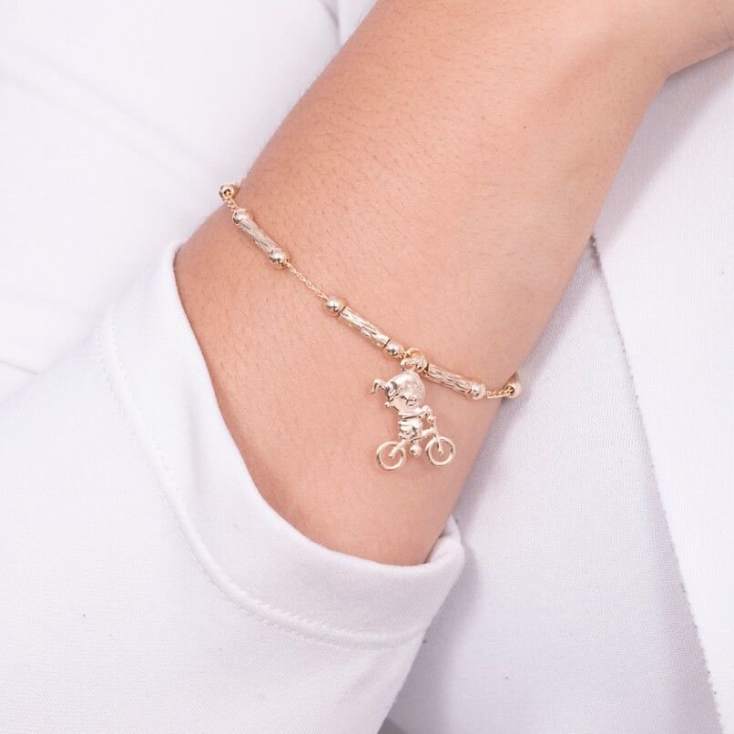 Pst-2241-Fo - Pulseira Menininha Na Bicicleta