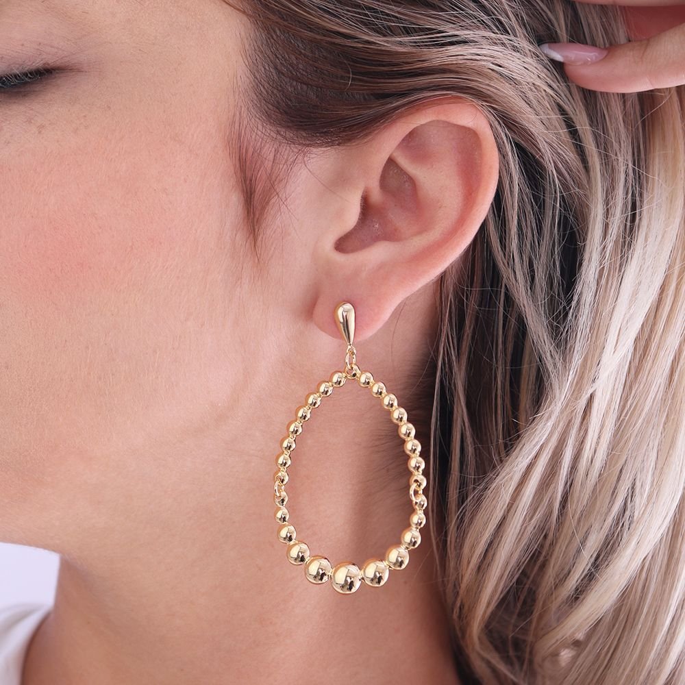 Mj-1532-Do Brinco Longo Oval Detalhado