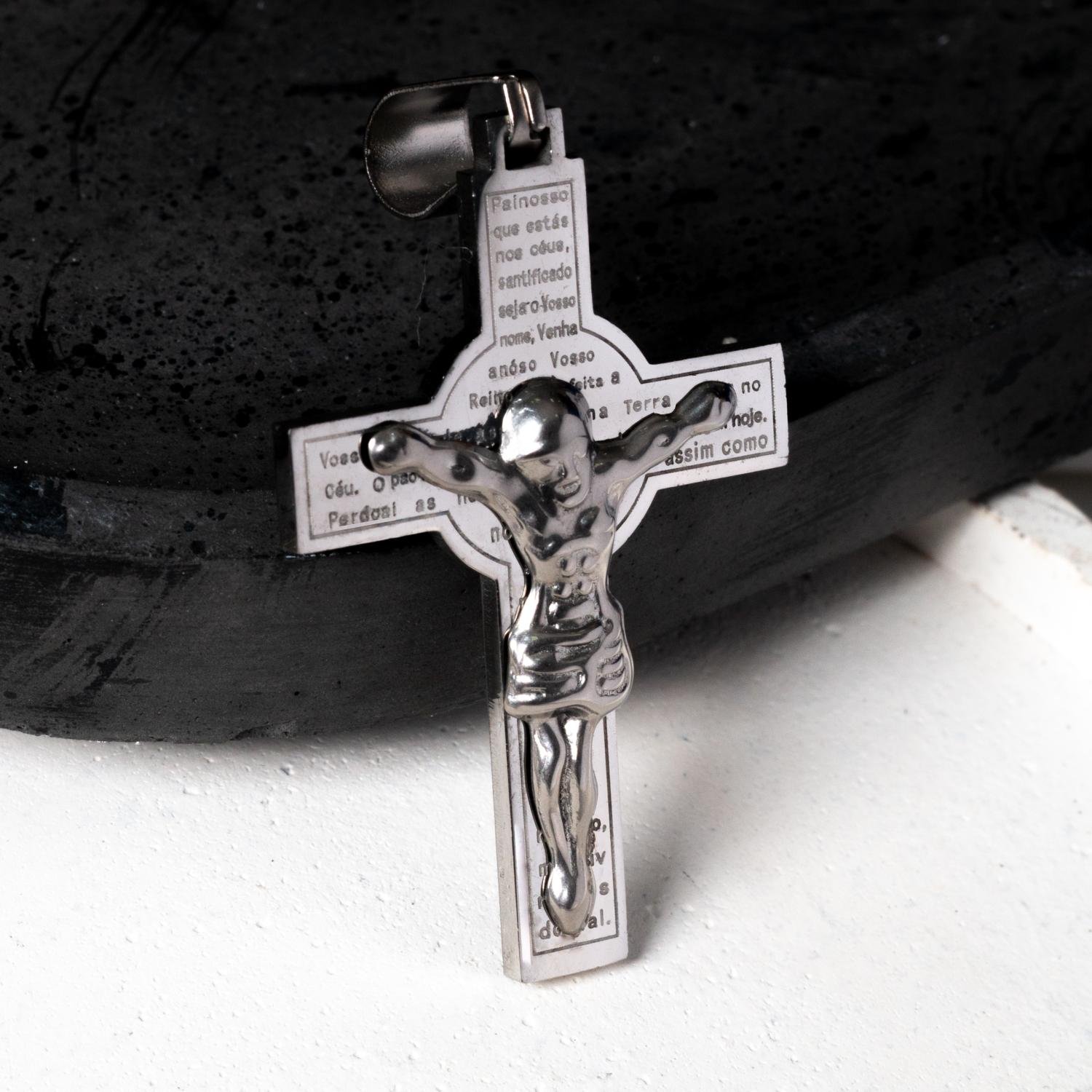 PGT-209 - PINGENTE CRUCIFIXO AÇO INOX