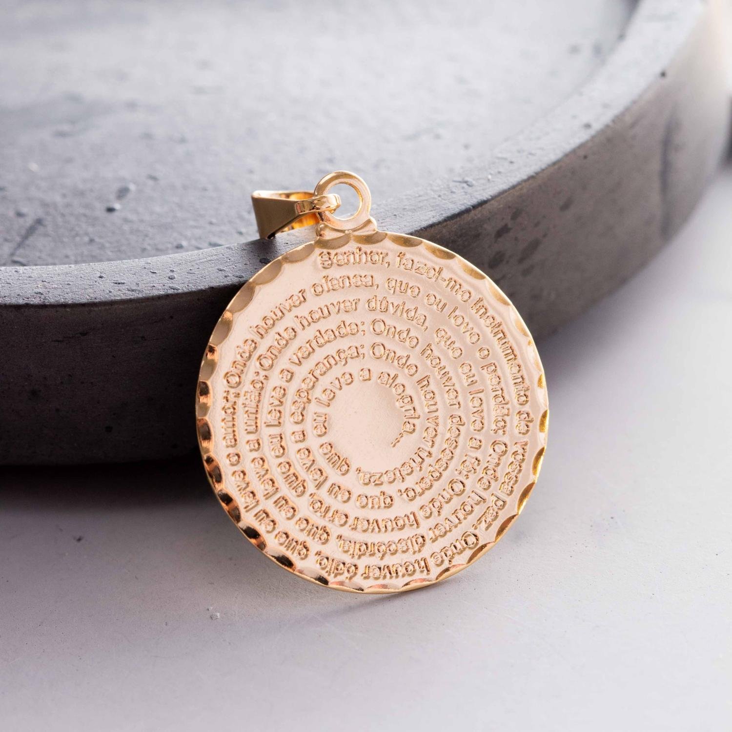 Pgt-271-Fo Pingente Com Oração De São Francisco