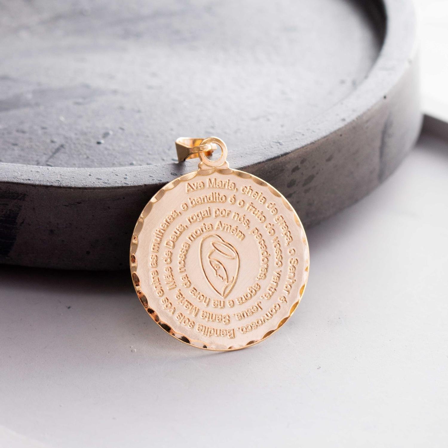 Pgt-281-Fo Pingente Maria + Oração 25mm