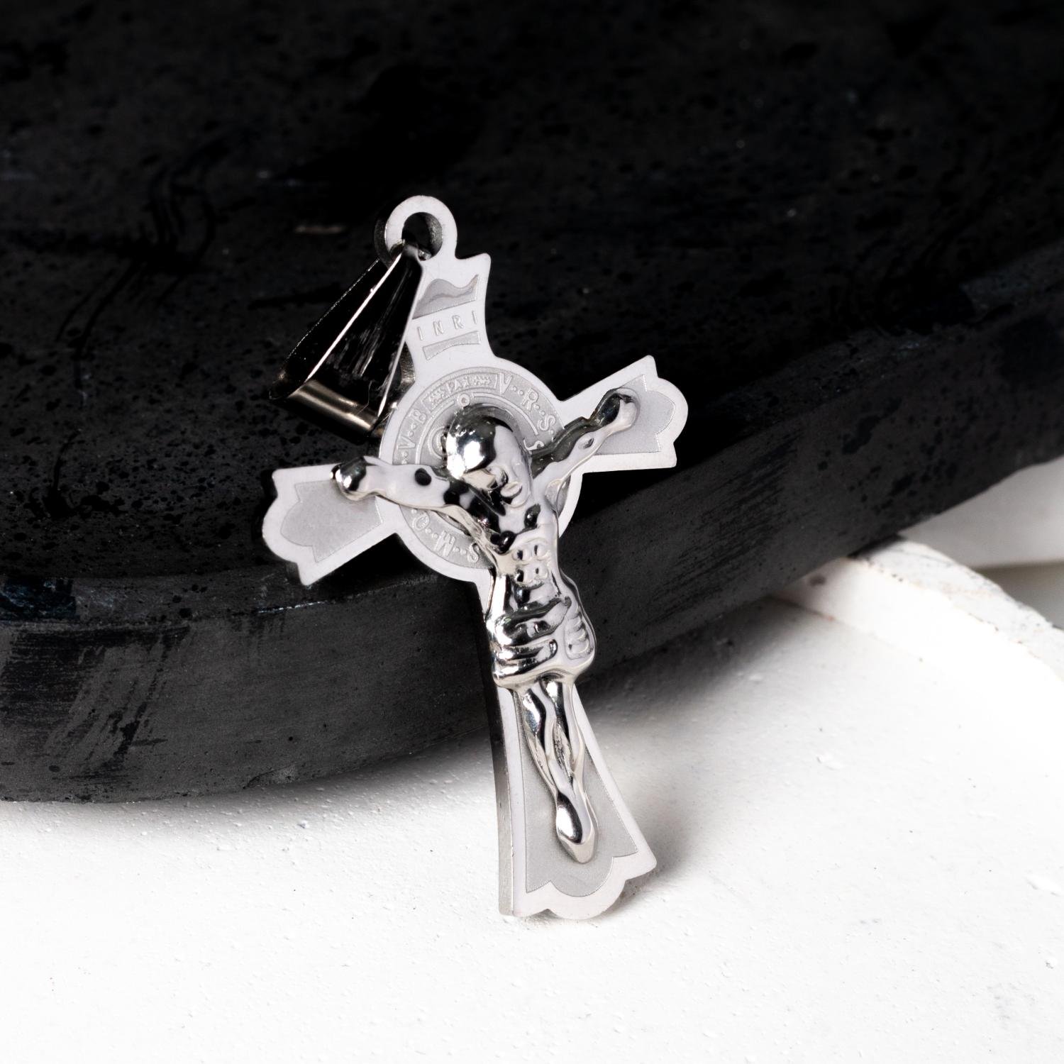 Pgt-301 (Aço Inox) Pingente De Crucifixo