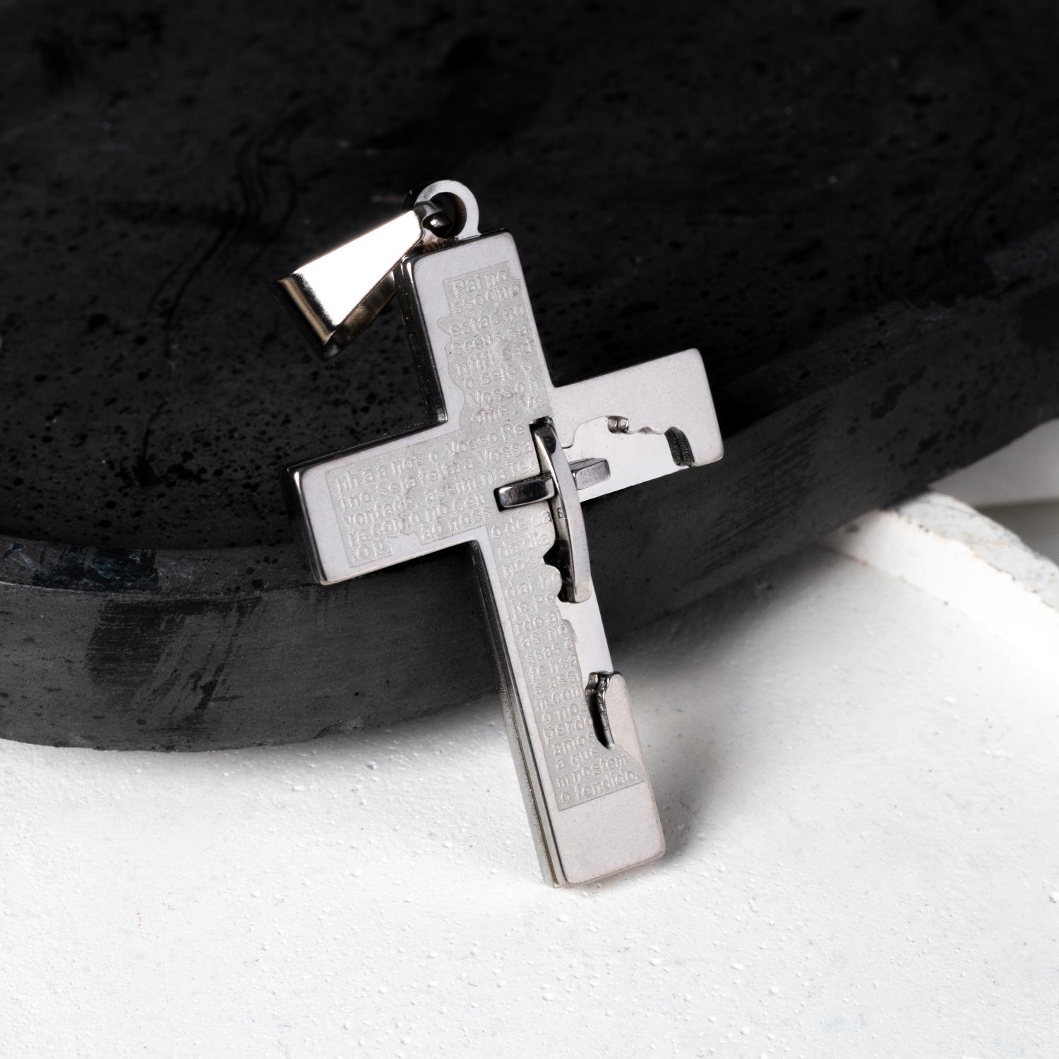 Pgt-305 (Aço Inox) Pingente De Cruz