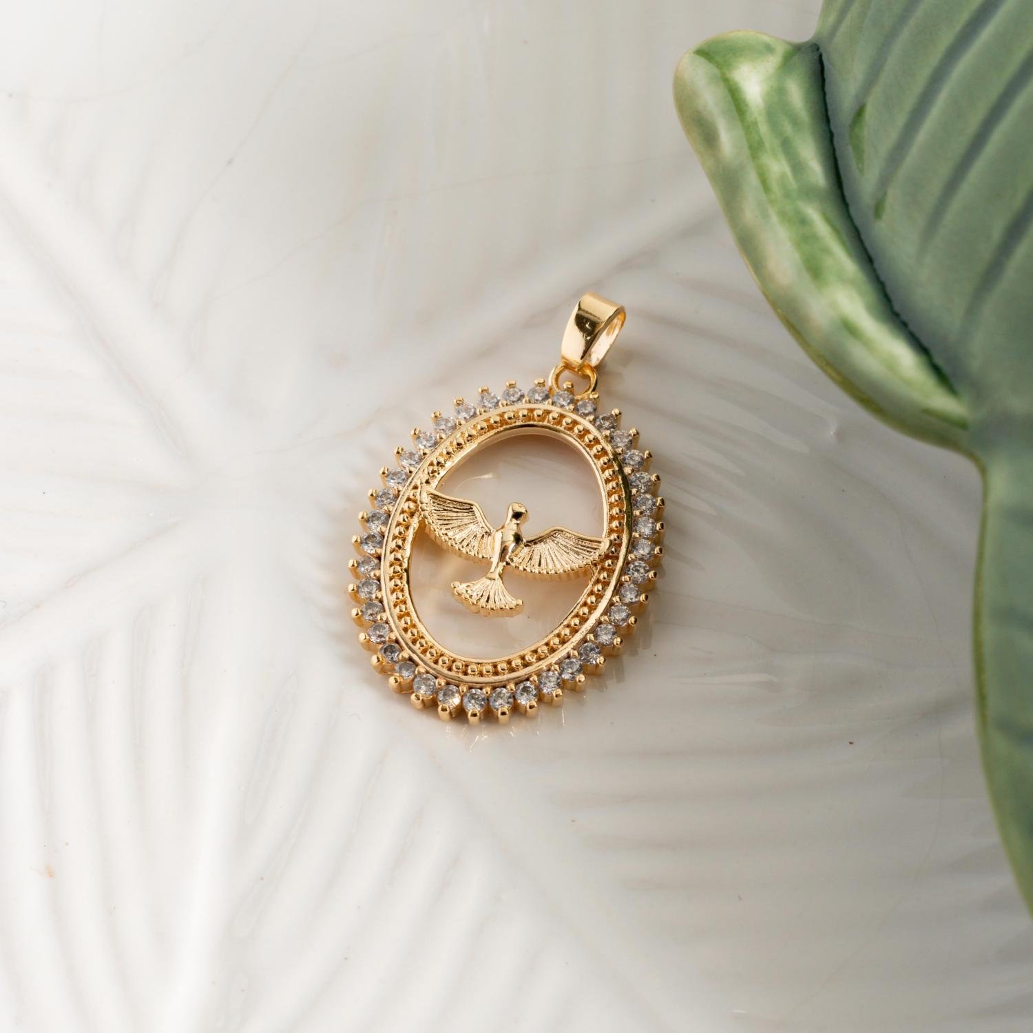 Pgt-397-Fo Pingente De Espírito Santo Cristal.