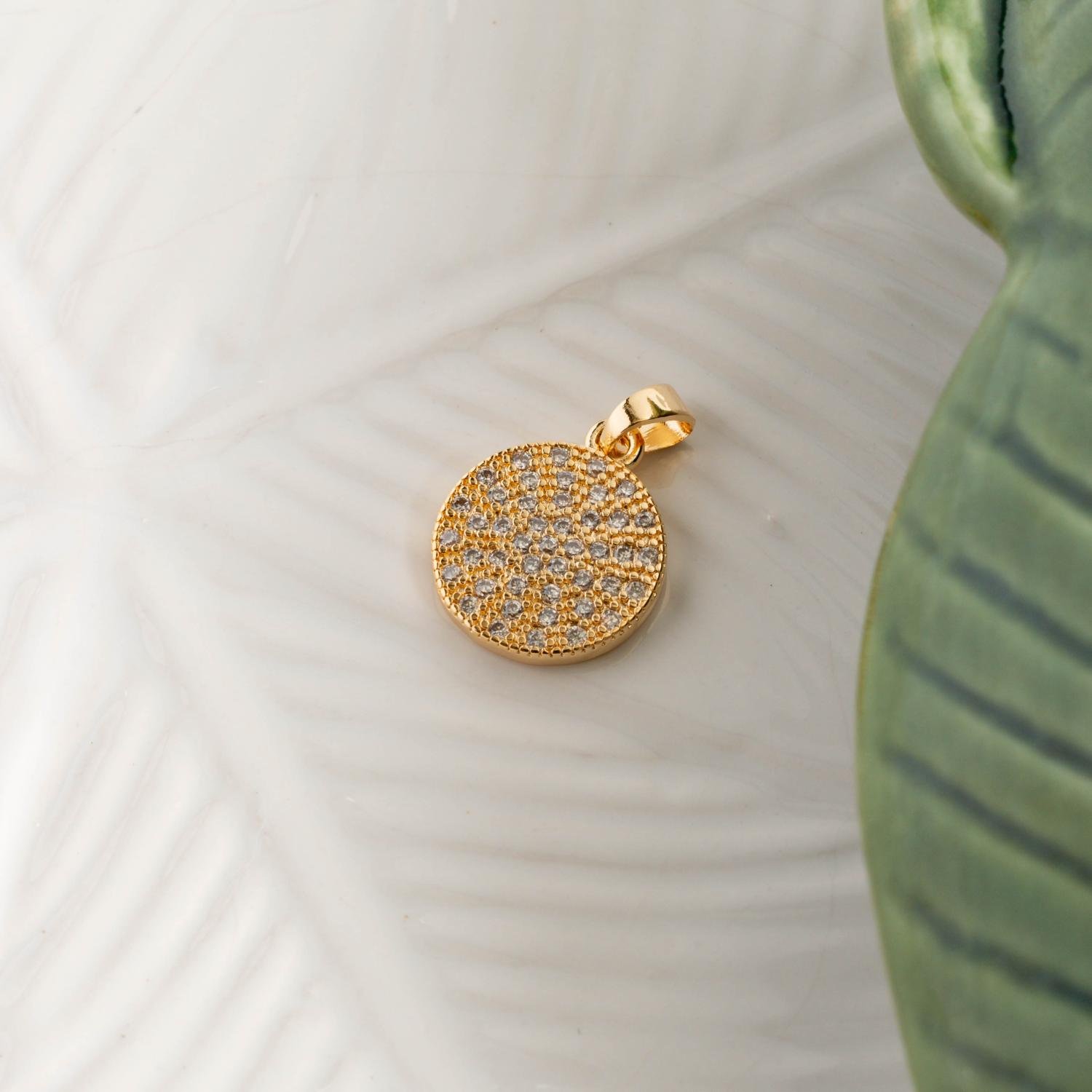 Pgt-443-Fo Pingente Cravejado De Zircônias Cristais.