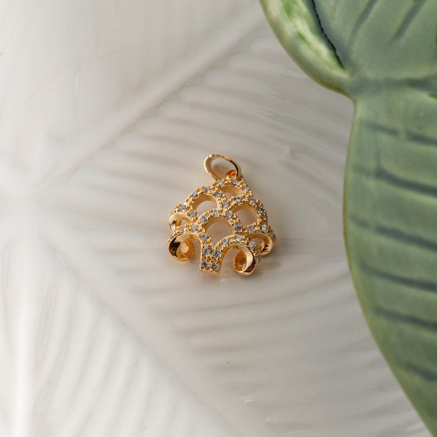 Pgt-468-Fo Pingente Cravejado De Zircônias Cristais.