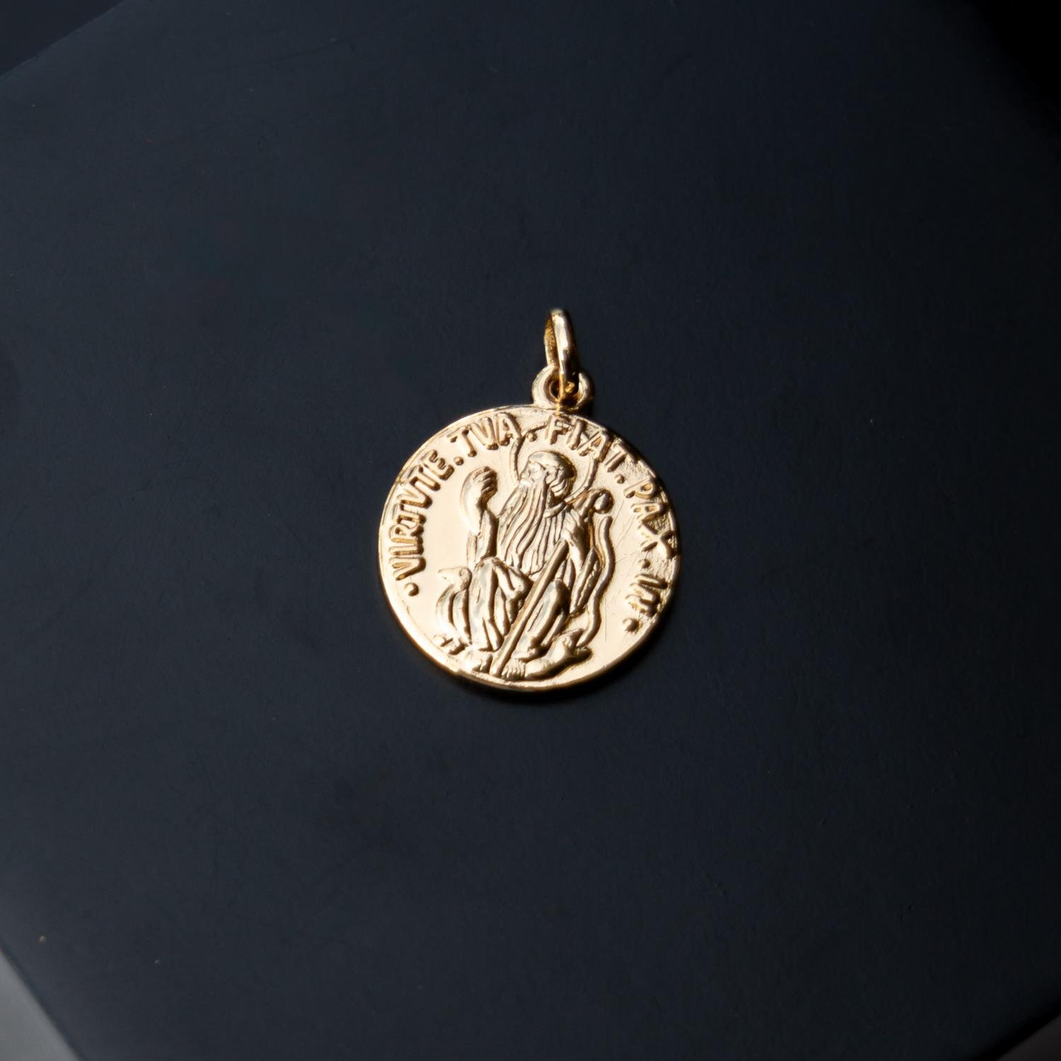 Pgt-485-Fo Pingente De Medalha De São Bento (17mm).