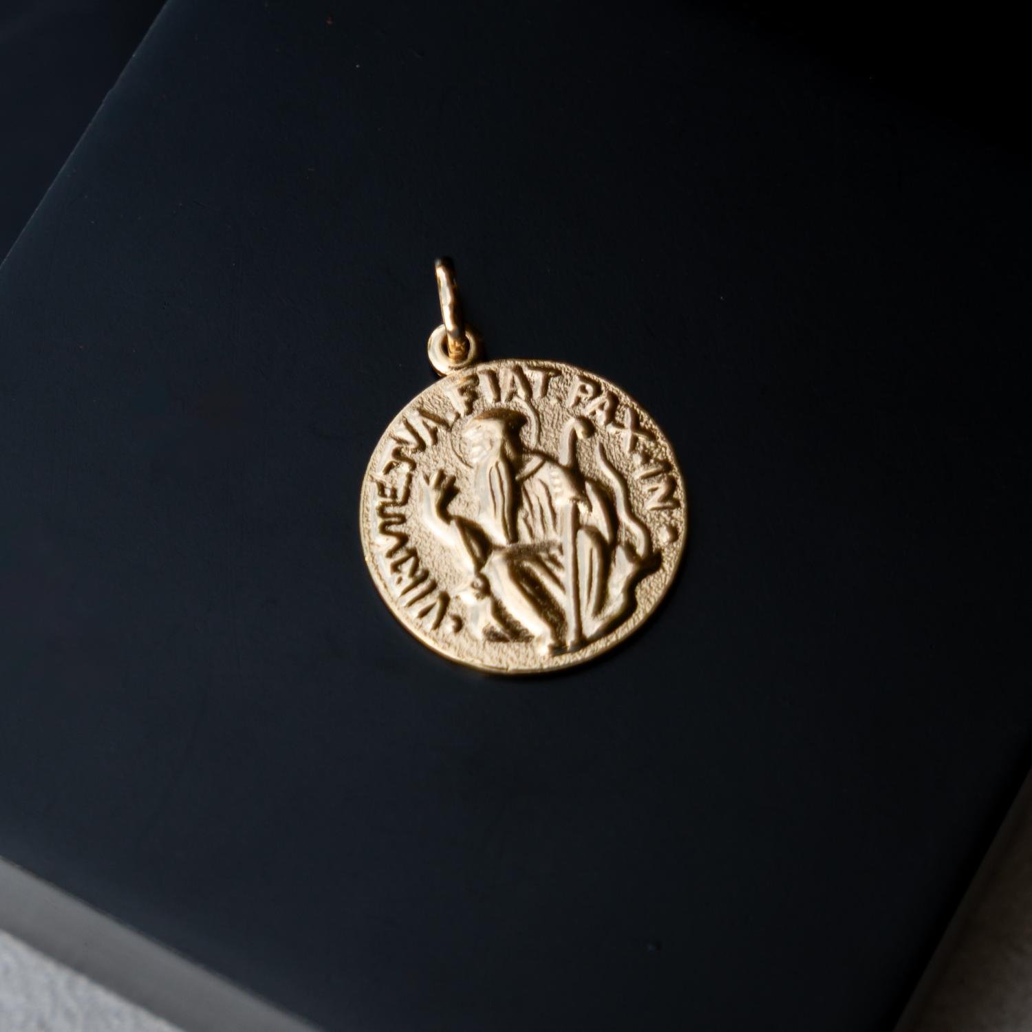 Pgt-486-Fo Pingente Medalha De São Bento.