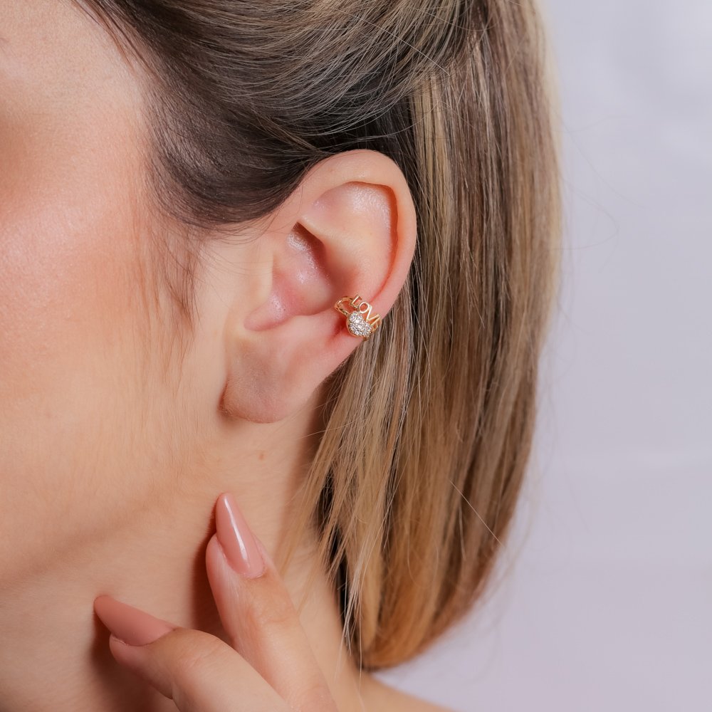 Pir-248-Do Piercing Fake Escrito Love E Coração Cravejado 