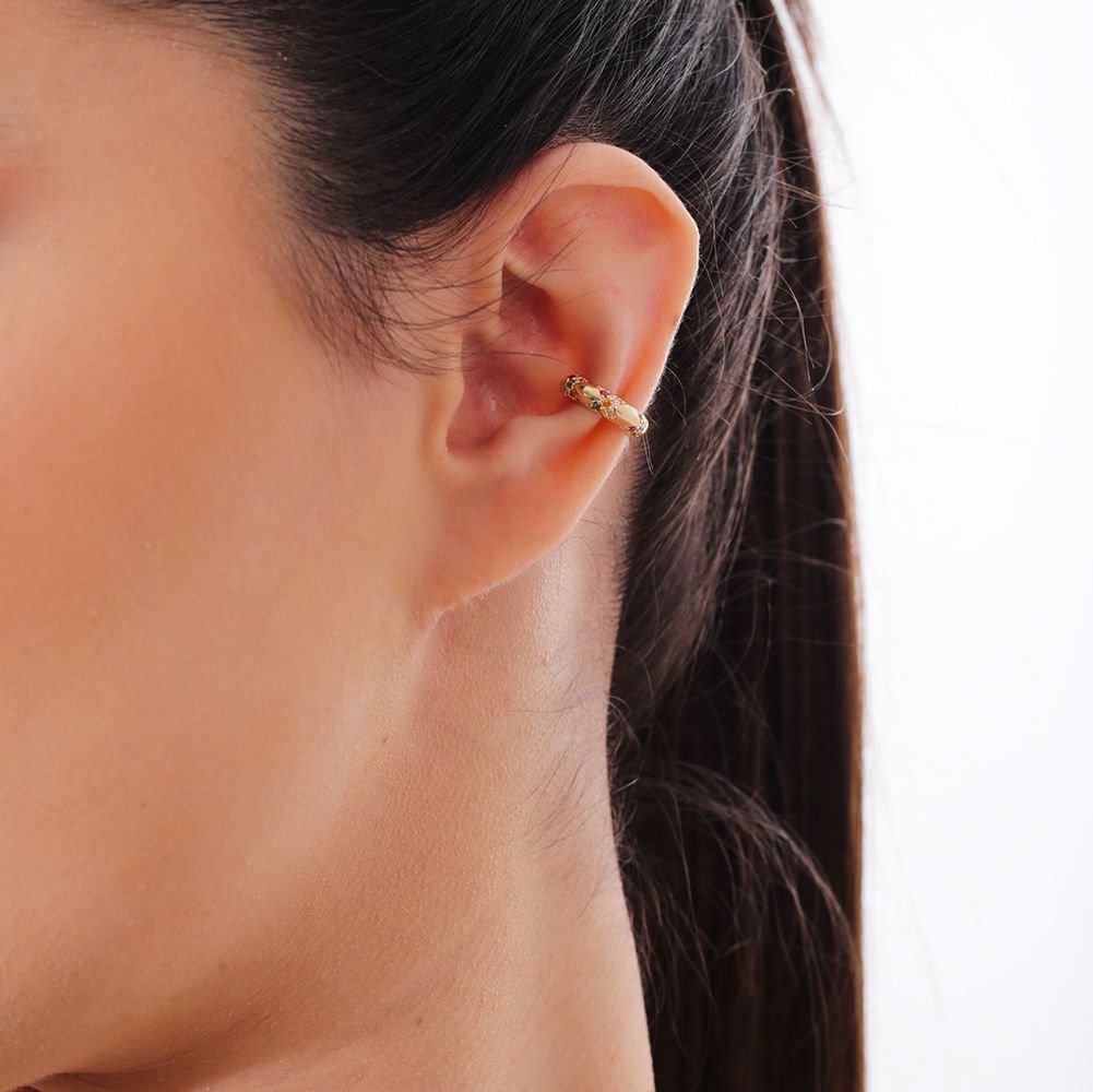 Pir-261-Do (1 Un.) Piercing Fake Cravejado Cristal