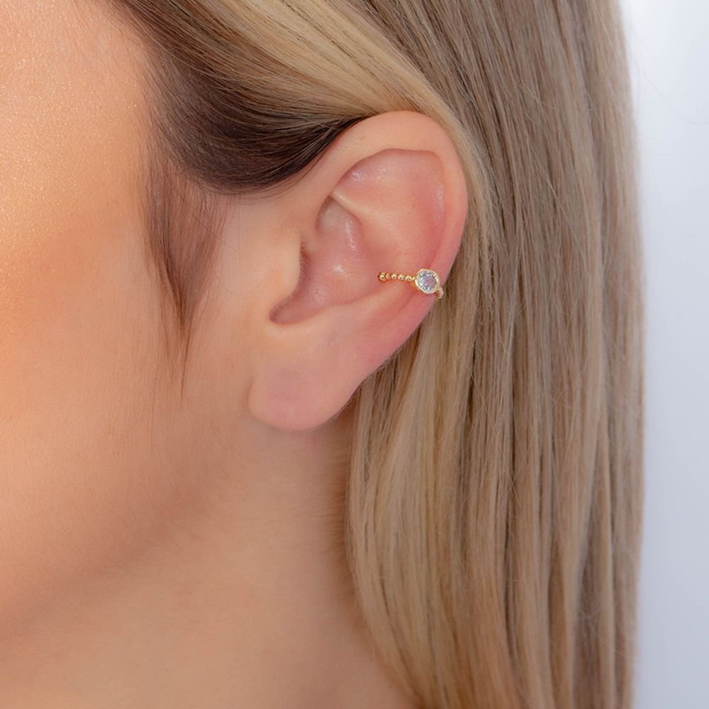 Pir-323-Do (Peça) Piercing De Pressão Cravejado De Zircônias Pir-323-Do (Peça) Piercing De Pressão Cravejado De Zircônias