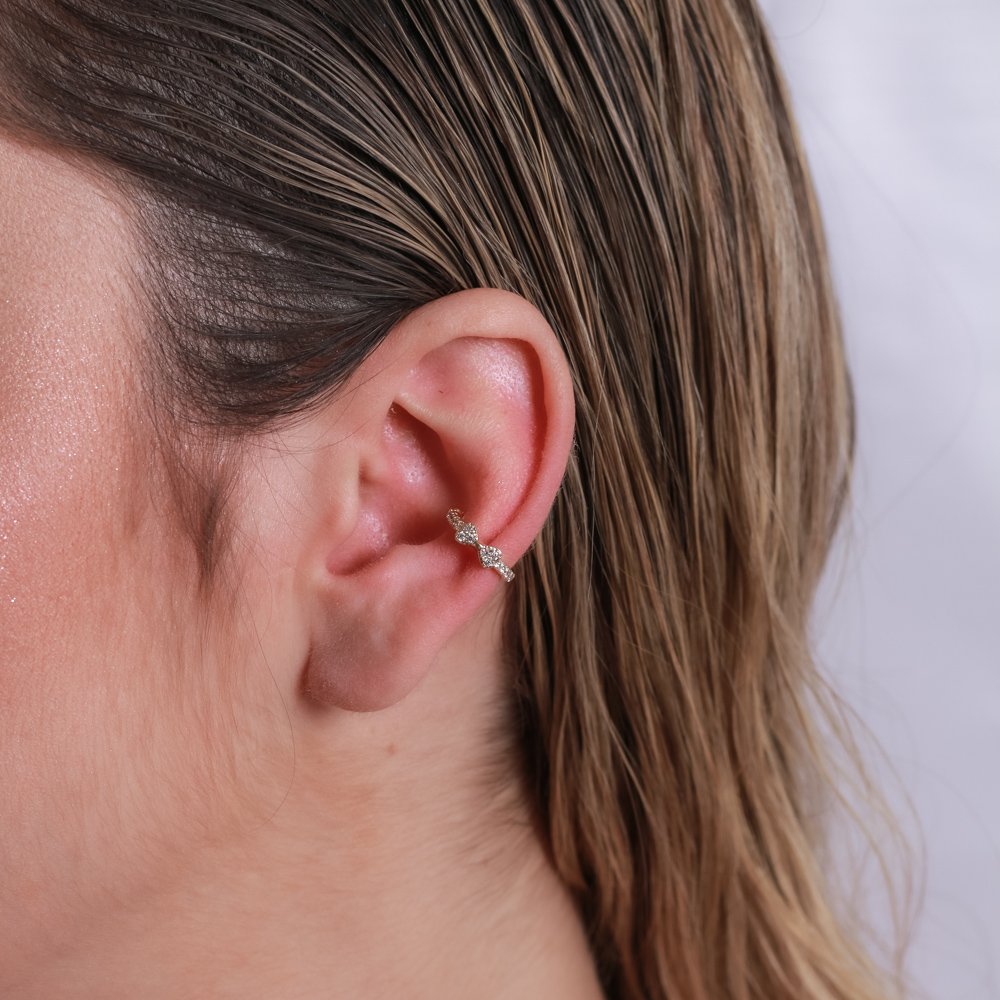 Pir-348-Do Piercing Com Laço Cravejado Cristal (Par).