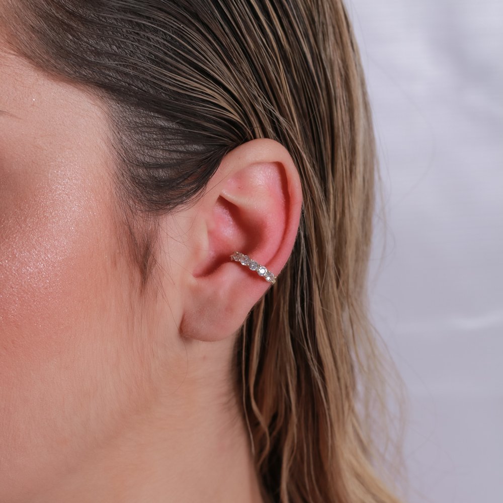 Pir-357-Do Piercing Cravejado De Zircônias Cristais (Par).