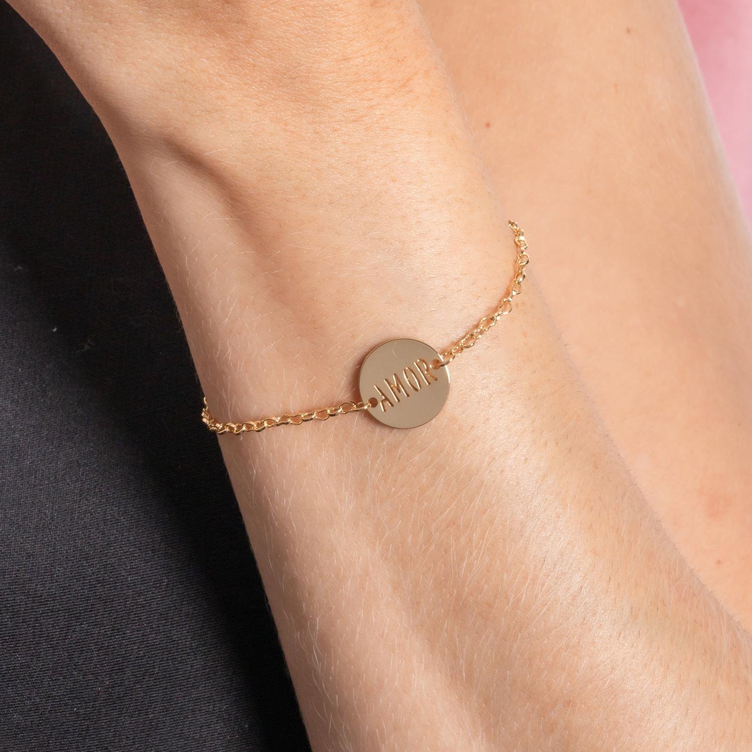 Pll-154-Fo Pulseira Com Medalha Amor.