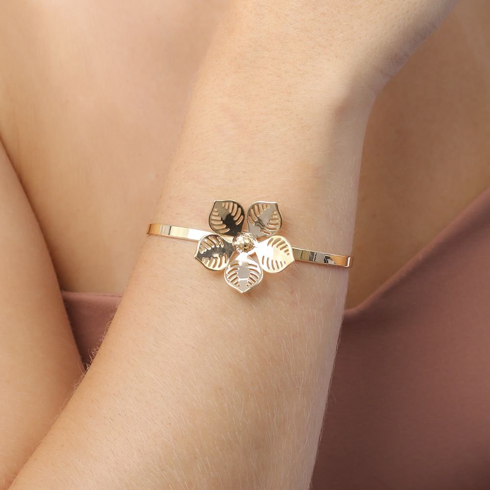 Pll-173-Fo Bracelete De Flor Detalhada.