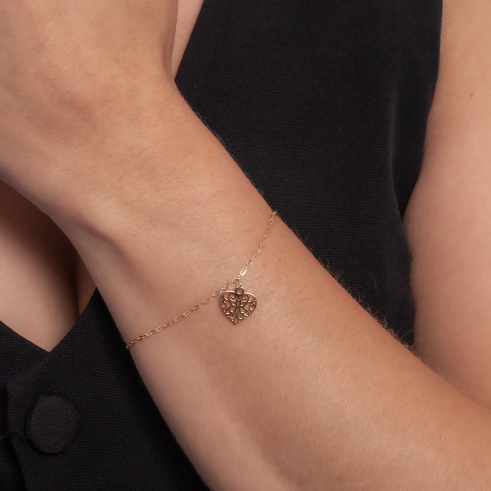 Pll-22-Fo Pulseira Com Pingente De Coração.