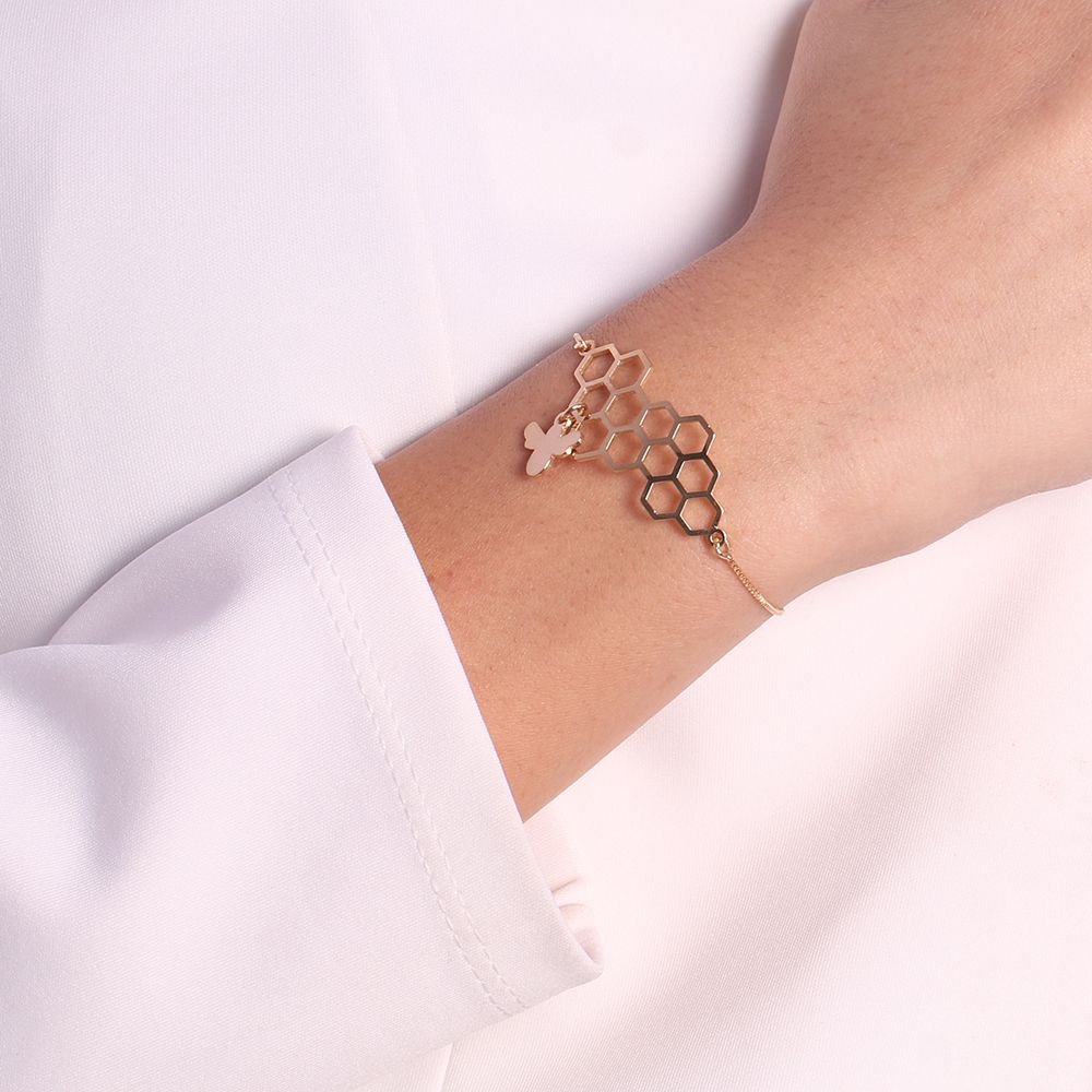 Pll-33-Fo Pulseira Colmeia De Abelha