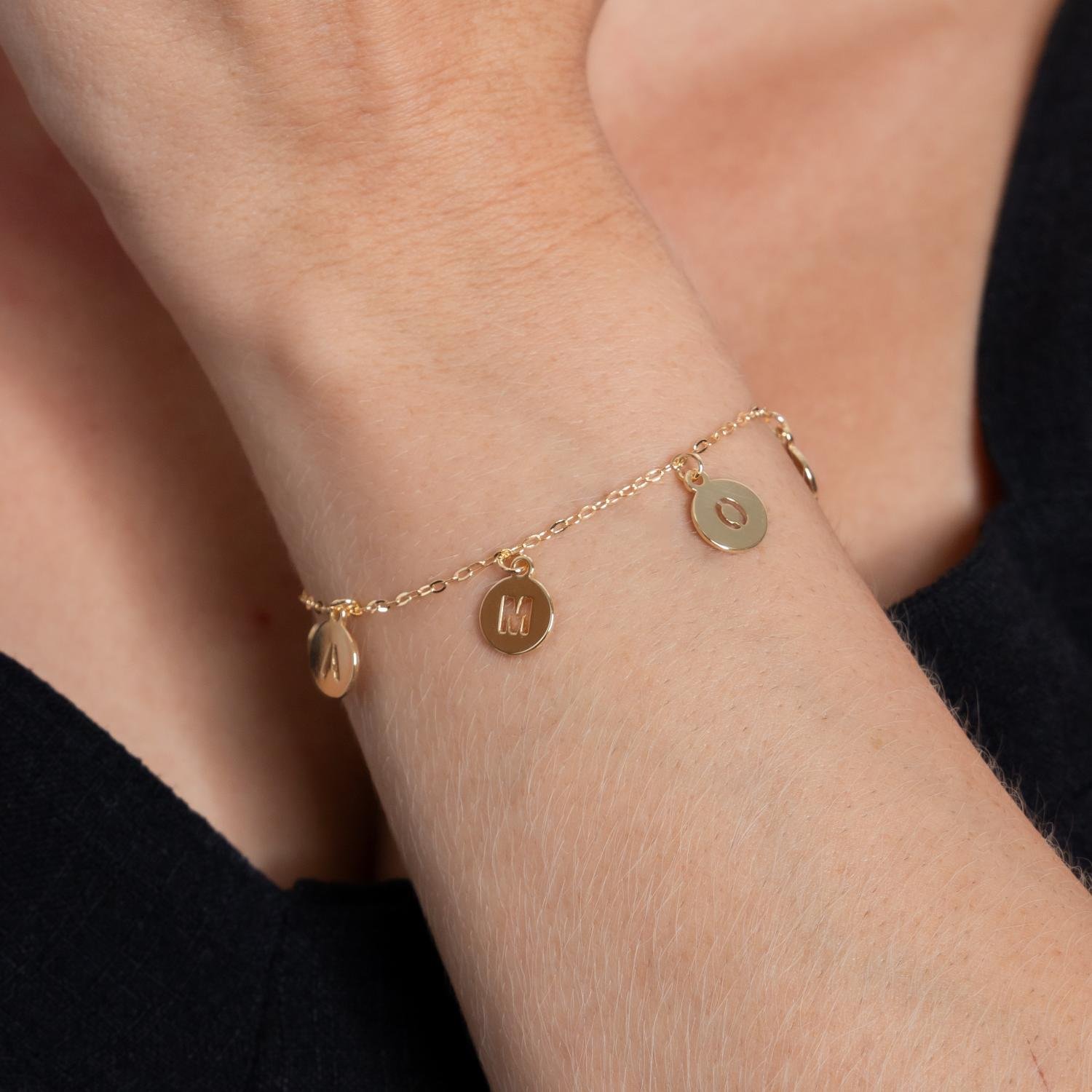 Pll-44-Fo Pulseira Com Medalhas Escrito Amor E Zircônia Cristal.