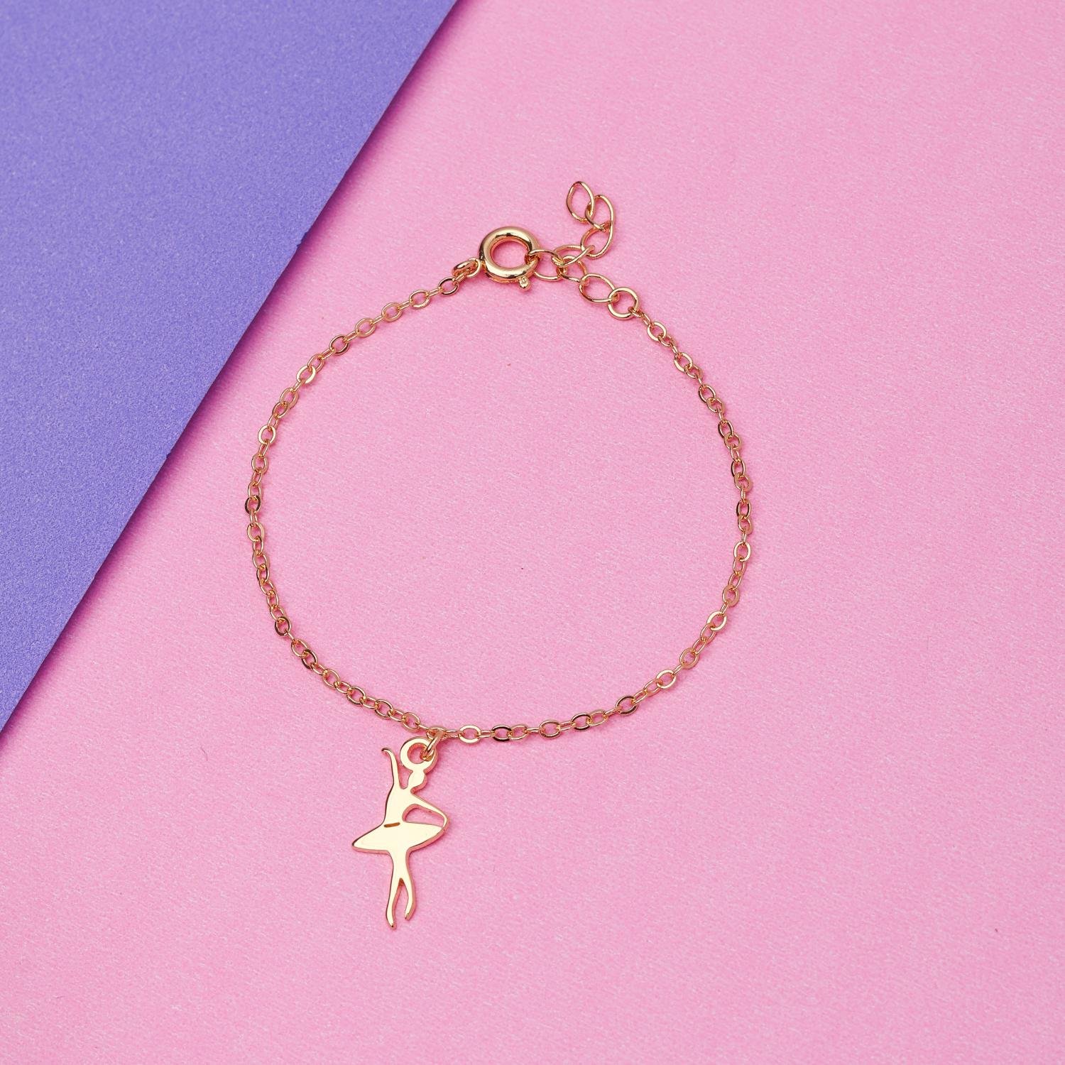Pll-471-Fo Pulseira Infantil Com Pingente De Bailarina.