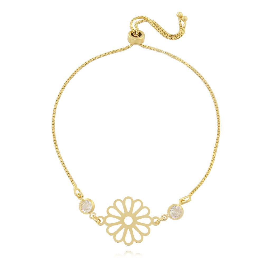 Pll-63-Fo Pulseira De Flor Com Pontos De Luz