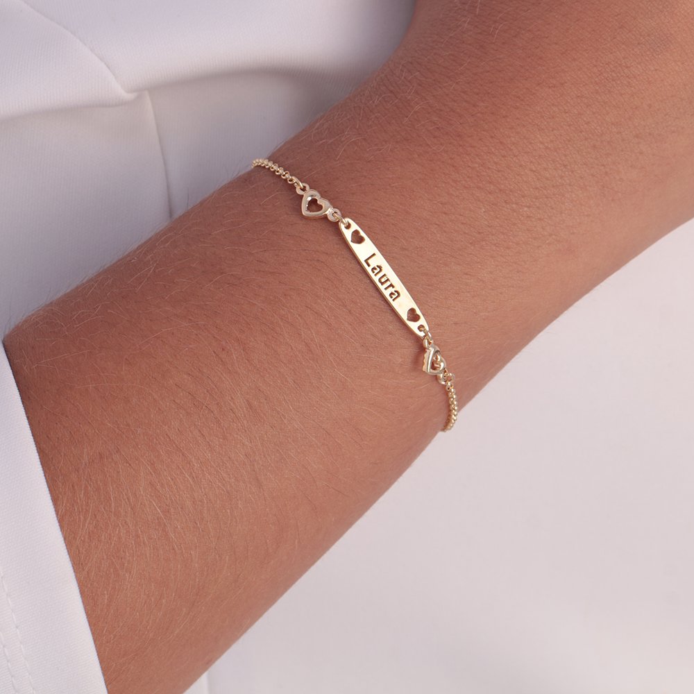 PRS-243-FO PULSEIRA INFANTIL COM NOME E CORAÇÃO