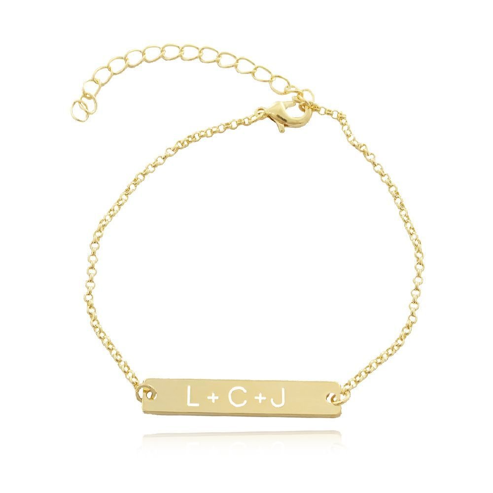 PRS-385-FO PULSEIRA ADULTO COM TRÊS INICIAIS
