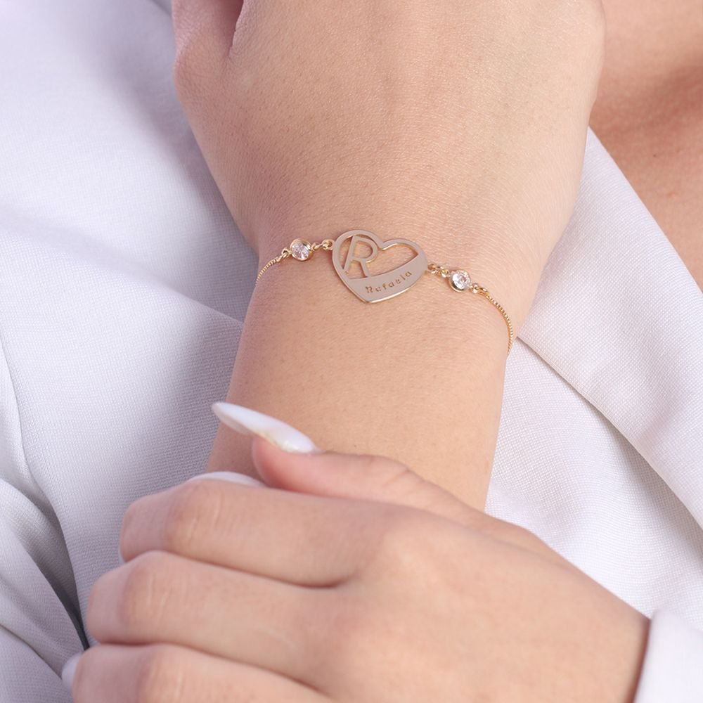 PRS-514-FO PULSEIRA CORAÇÃO COM INICIAL E NOME