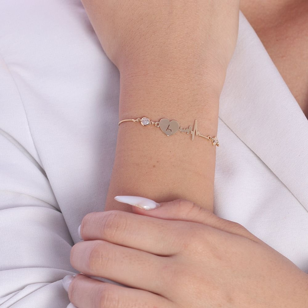 PRS-640-FO PULSEIRA BATIMENTOS CARDÍACOS COM UM CORAÇÃO E INICIAL