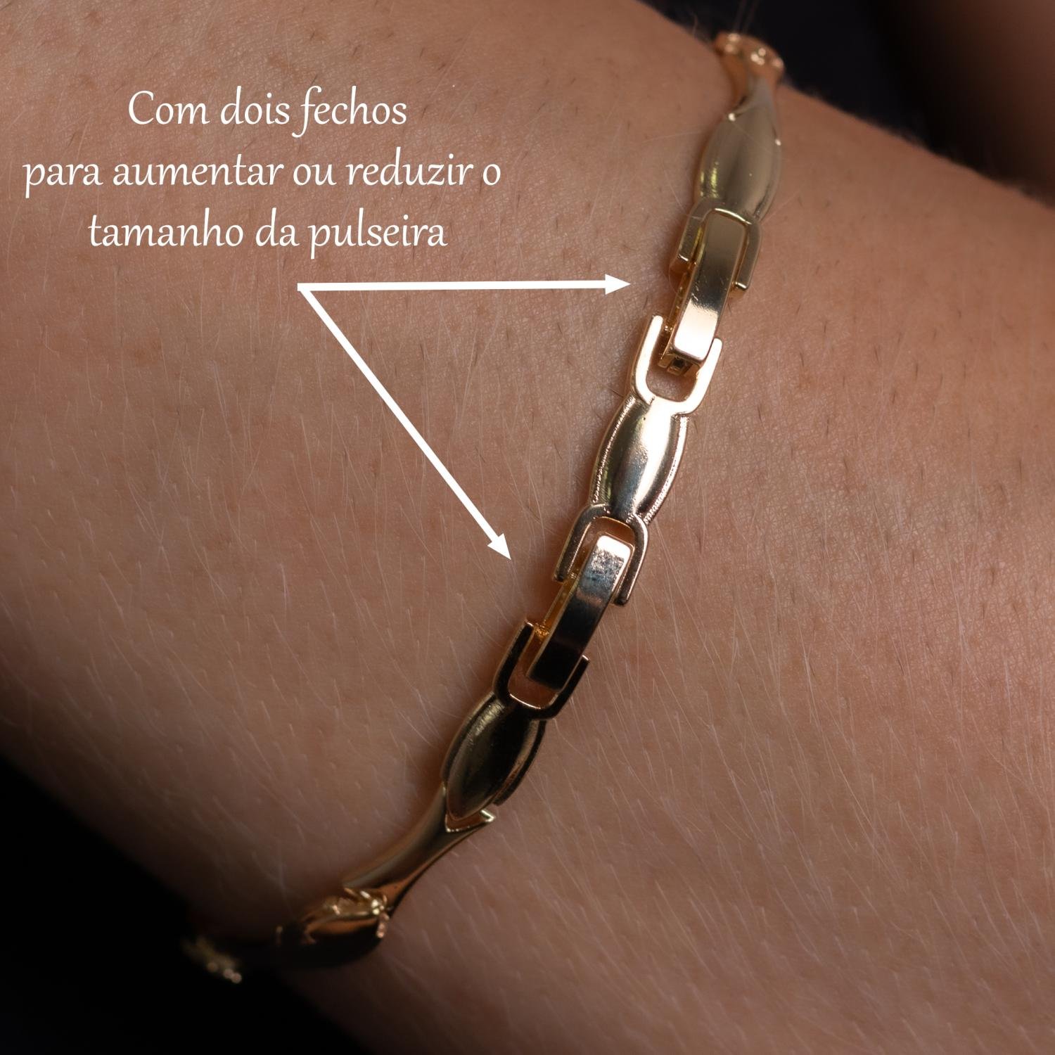 Psd-140-Fo Pulseira Cravejada De Zircônias Cristais.