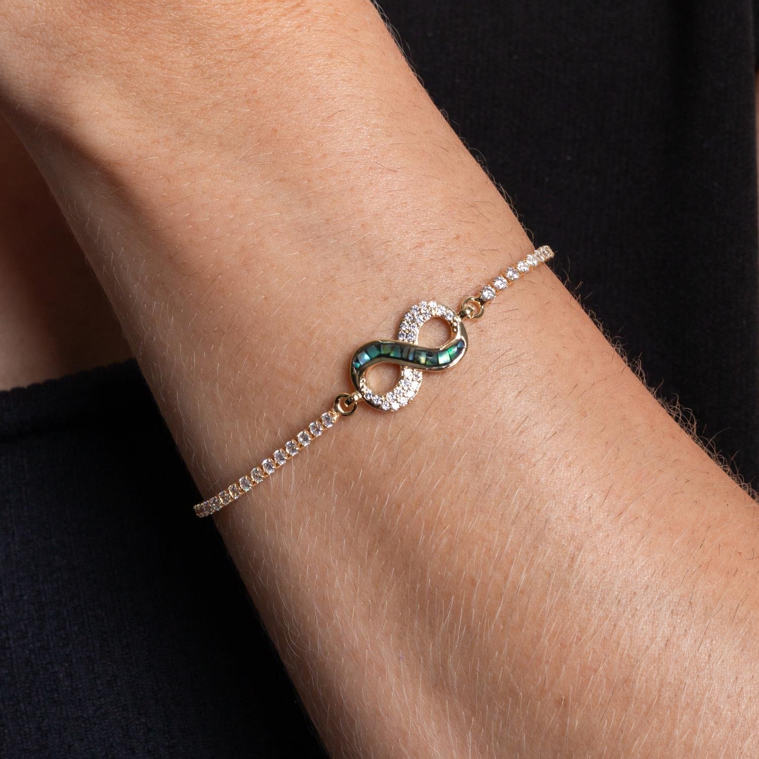 Psd-168-Fo Pulseira Infinito Cravejada Cristal.