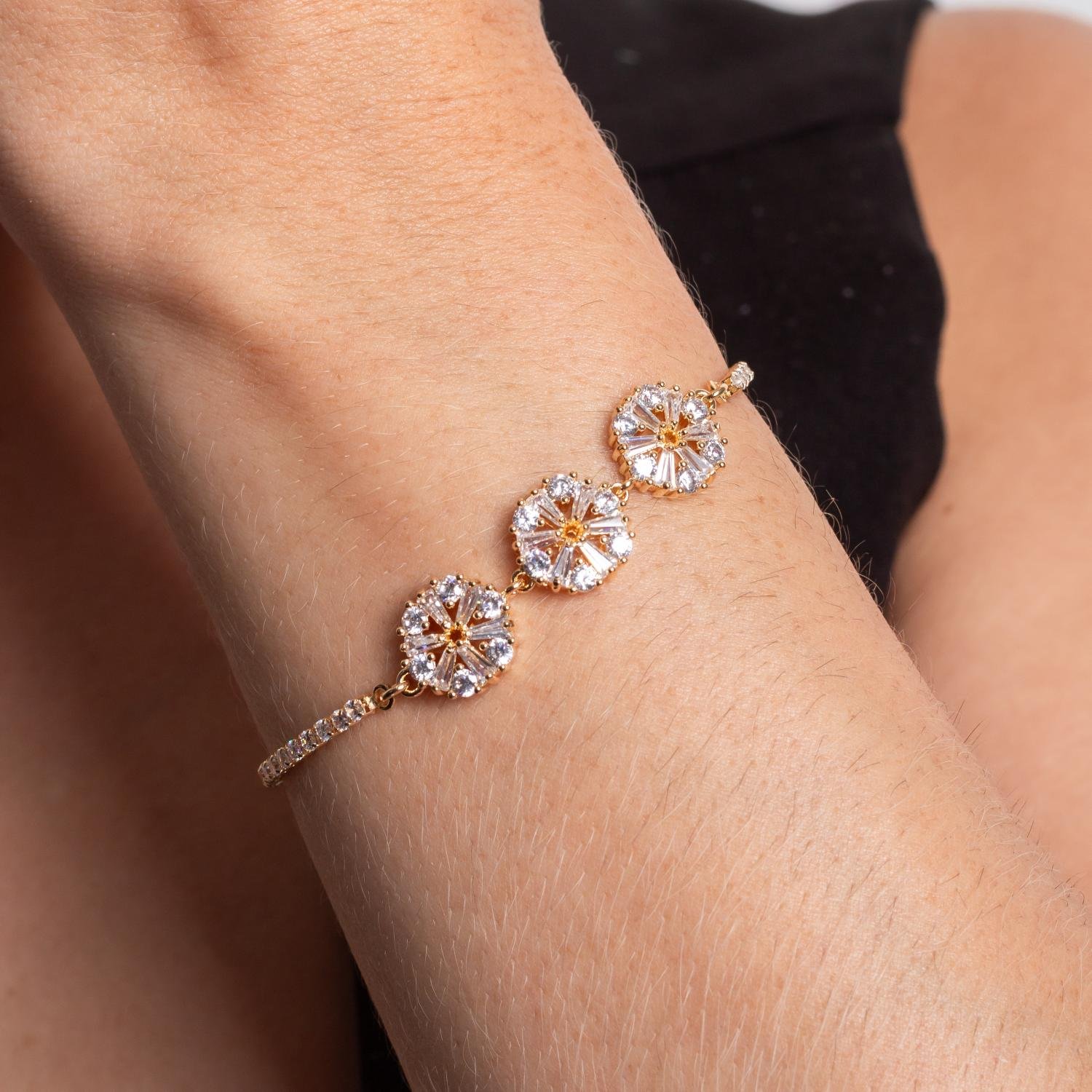 Psd-182-Fo Pulseira Cravejada Com Zircônias Cristais.