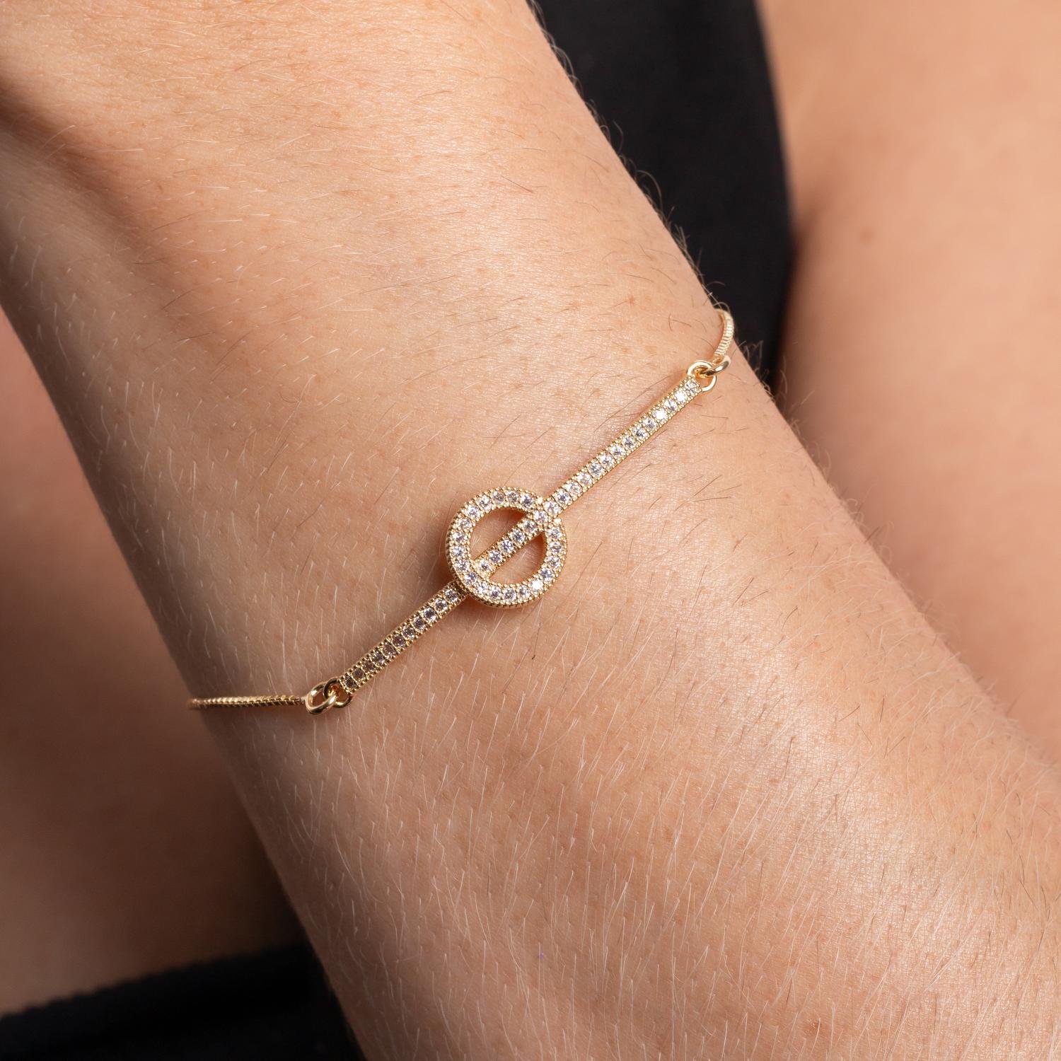 Psd-42-Fo Pulseira Cravejada De Zircônias Cristais.