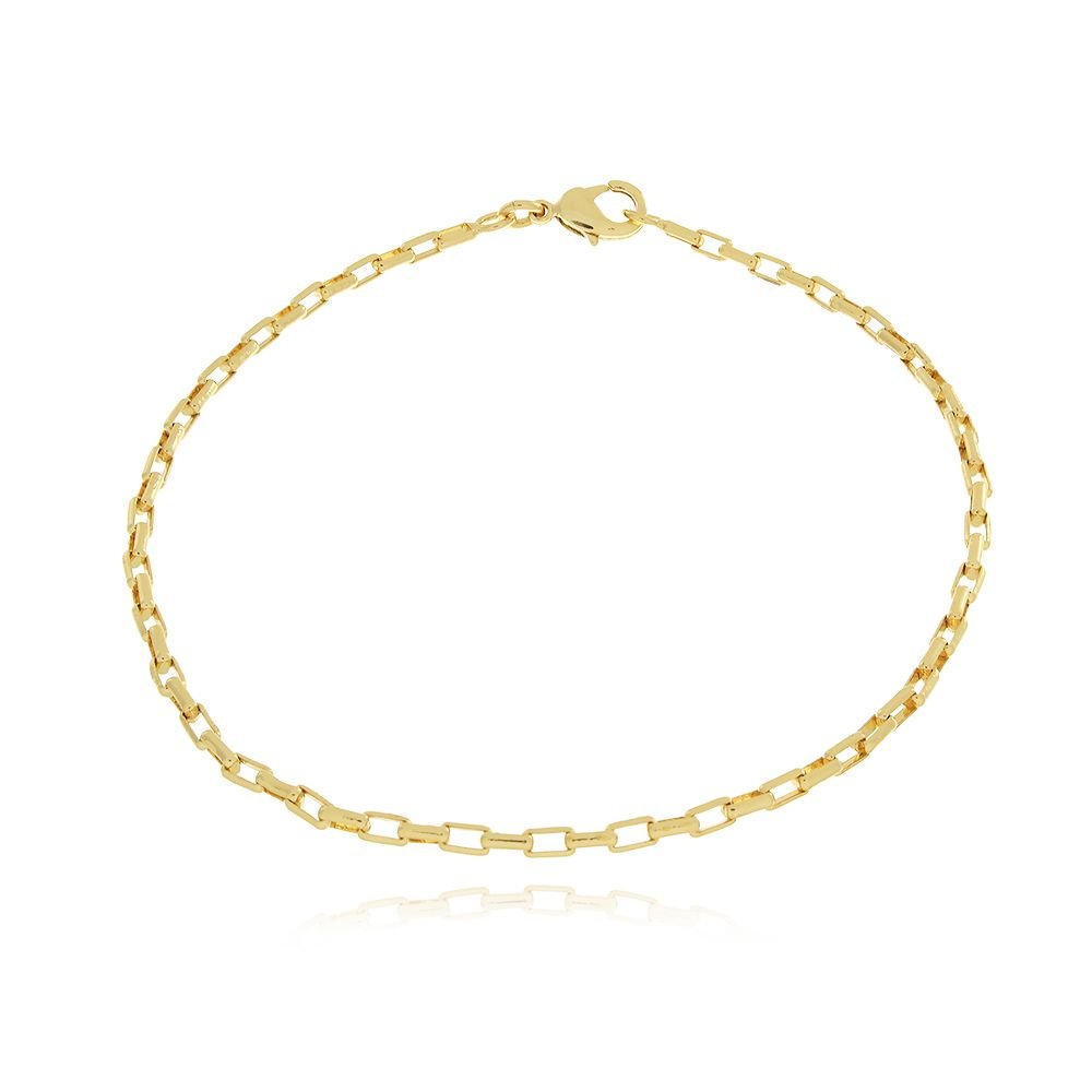 Psm-181-Fo Pulseira de elos quadrados masculina (21cm)