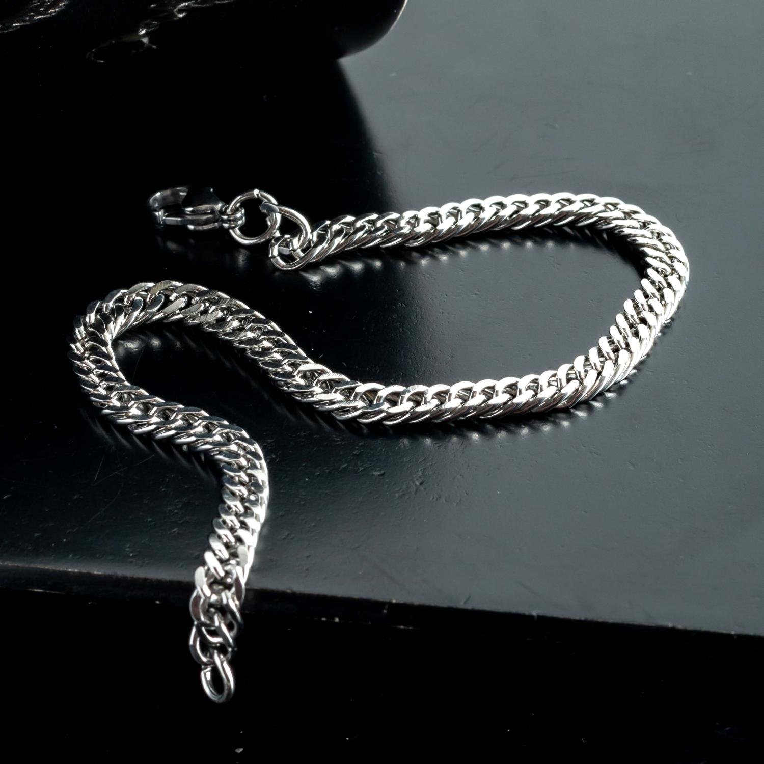 Psm-303-Aço Inox Pulseira Masculina De Malha (Aço Inox).