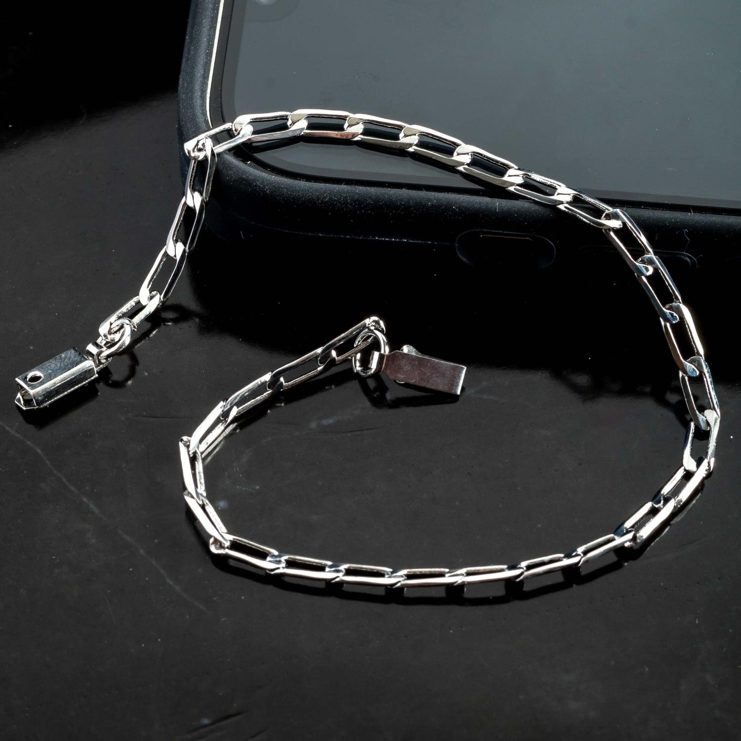 Psm-309-Aço Inox Pulseira De Elos Masculina (Aço Inox).