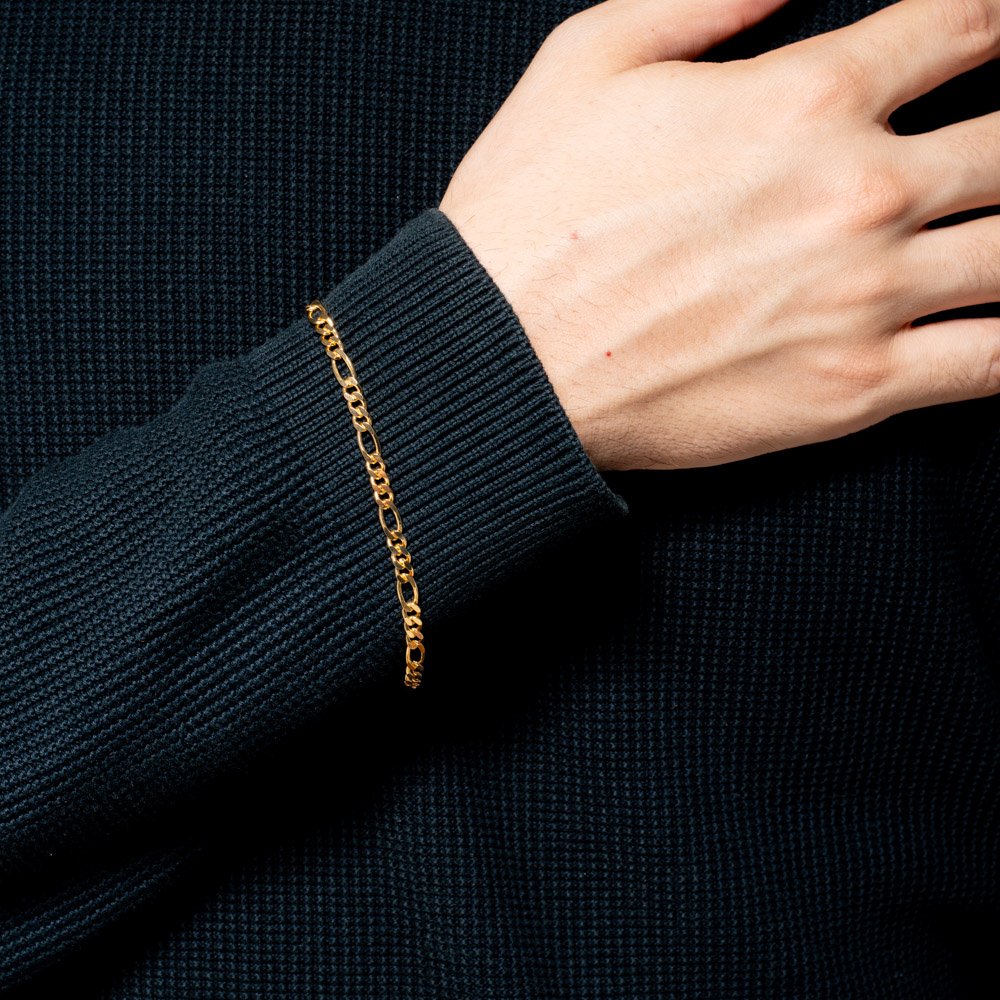 Psm-396-Fo Pulseira Masculina Elo Fígaro 6mm. 