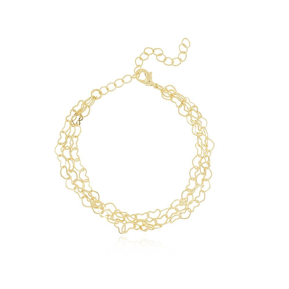 Pst-1293-Fo Pulseira Tripla De Corações