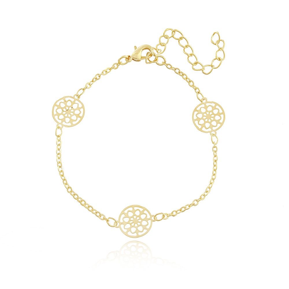 Pst-1407-Fo Pulseira De Flores Vazadas