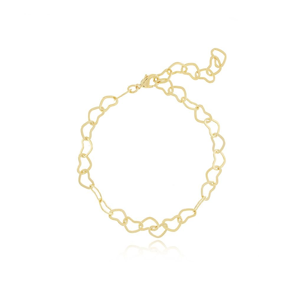 Pst-1413-Fo Pulseira De Elos De Corações