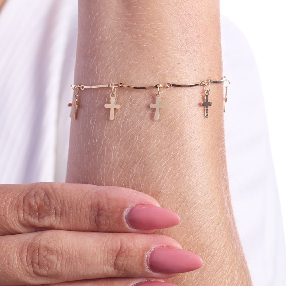 Pst-1414-Fo Pulseira Com Cruz