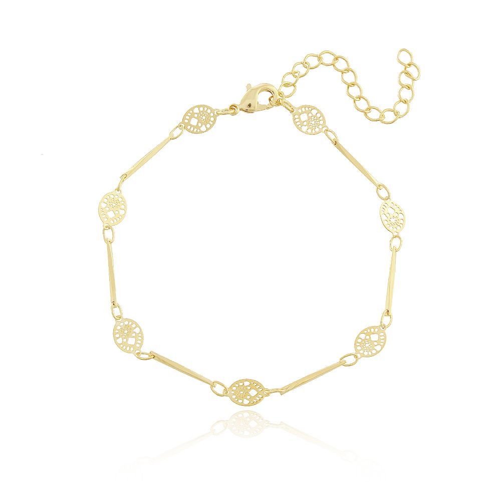 Pst-1425-Fo Pulseira De Medalhinhas Vazadas