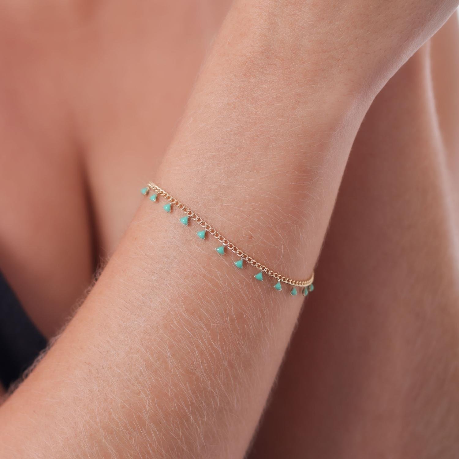 Pst-1917-Fo Pulseira Coração Verde.